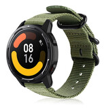 Strap-it® Xiaomi Watch S1 nylon gesp band (groen) Strap-it® Xiaomi Watch S1 nylon gesp band (groen)
