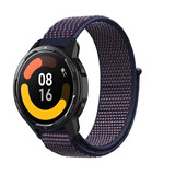 Strap-it® Xiaomi Watch S1 nylon band (paars-blauw) Strap-it® Xiaomi Watch S1 nylon band (paars-blauw)