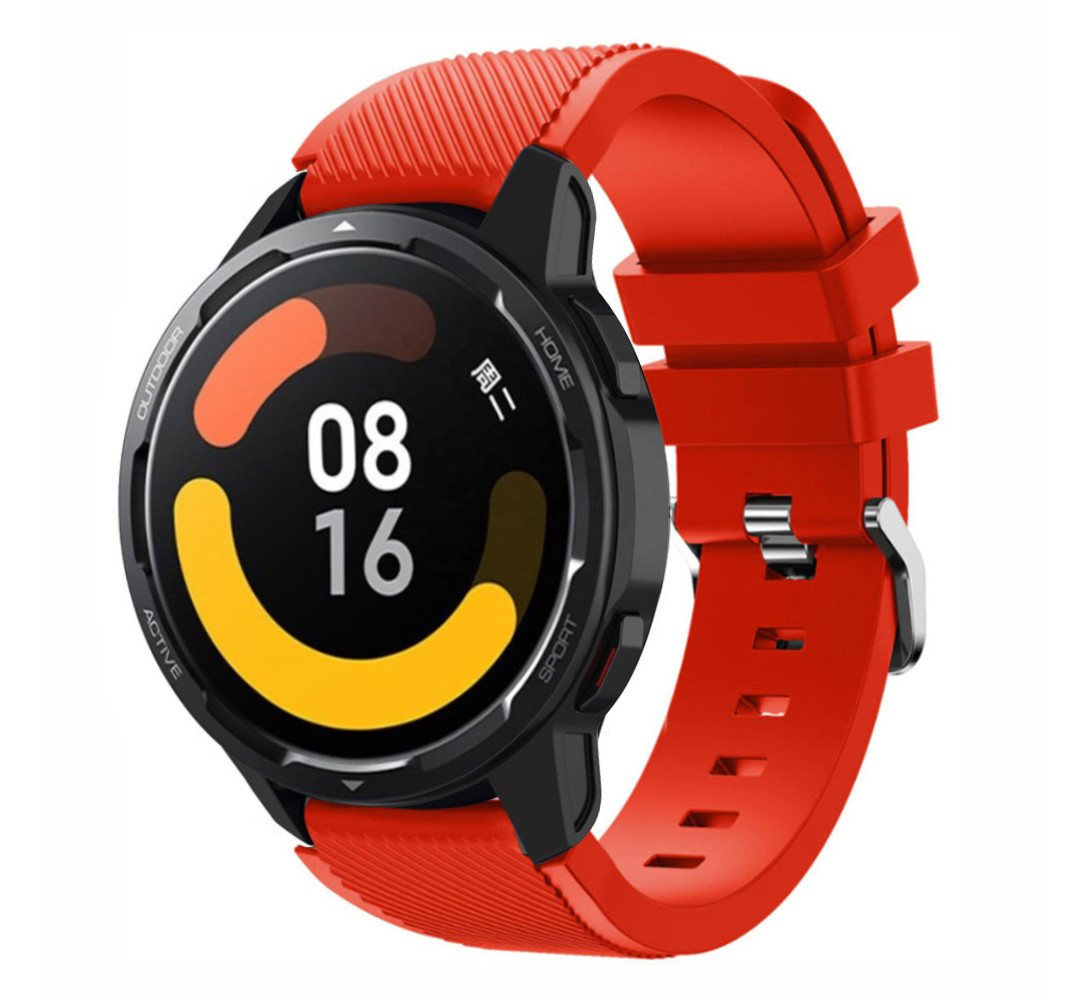 Strap-it® Strap-it Xiaomi Watch S1 siliconen bandje (rood)