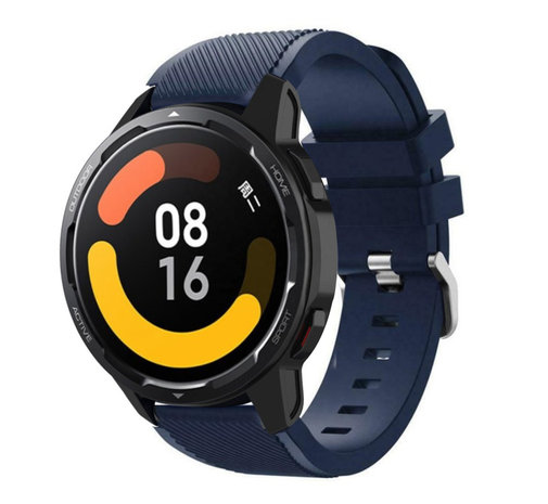 Strap-it® Strap-it Xiaomi Watch S1 siliconen bandje (donkerblauw)