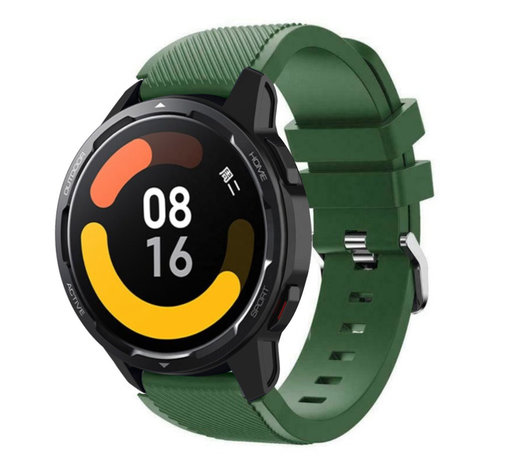 Strap-it® Strap-it Xiaomi Watch S1 siliconen bandje (legergroen)