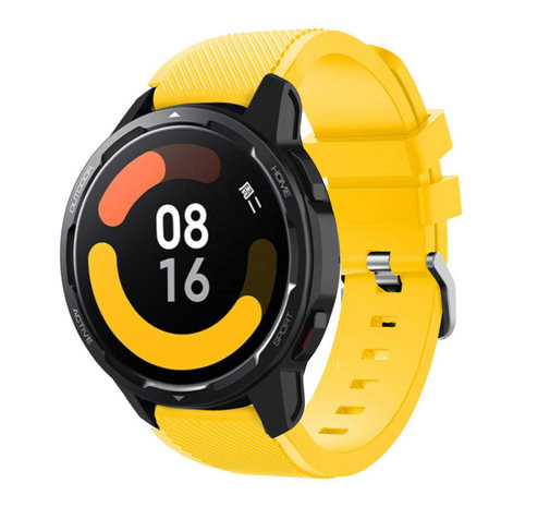 Strap-it® Strap-it Xiaomi Watch S1 siliconen bandje (geel)
