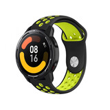 Strap-it® Xiaomi Watch S1 sport band (zwart/geel)