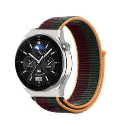 Strap-it® Huawei Watch GT 3 Pro 46mm nylon band (dark cherry) Strap-it® Huawei Watch GT 3 Pro 46mm nylon band (dark cherry)