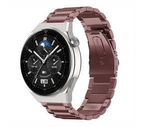 Strap-it® Huawei Watch GT 3 Pro 46mm stalen band (brons-goud)