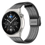 Strap-it® Huawei Watch GT 3 Pro 46mm roestvrij stalen band (zwart)