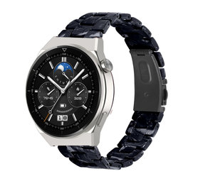 Strap-it® Huawei Watch GT 3 Pro 46mm resin band (zwart/wit)