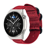 Strap-it® Huawei Watch GT 3 Pro 46mm nylon gesp band (rood)