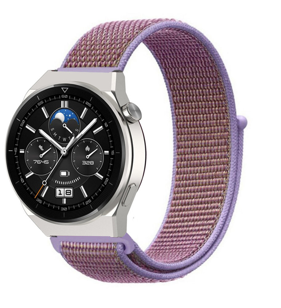 Strap-it® Strap-it Huawei Watch GT 3 Pro 46mm nylon band (lila)
