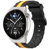 Strap-it® Huawei Watch GT 3 Pro 46mm Special Edition band (zwart/geel)