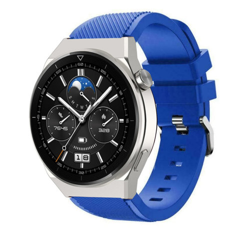Strap-it® Strap-it Huawei Watch GT 3 Pro 46mm siliconen bandje (blauw)