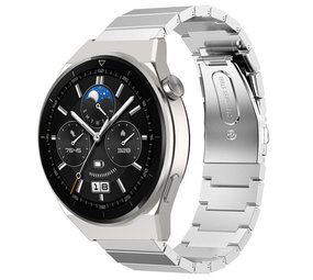 Strap-it® Huawei Watch GT 3 Pro 46mm metalen bandje (zilver)
