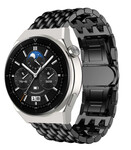 Strap-it® Strap-it Huawei Watch GT 3 Pro 46mm stalen draak band (zwart)
