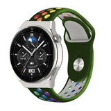 Strap-it® Huawei Watch GT 3 Pro 46mm sport band (legergroen kleurrijk) Strap-it® Huawei Watch GT 3 Pro 46mm sport band (legergroen kleurrijk)