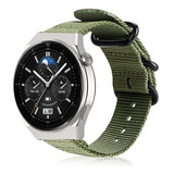 Strap-it® Huawei Watch GT 3 Pro 46mm nylon gesp band (groen)