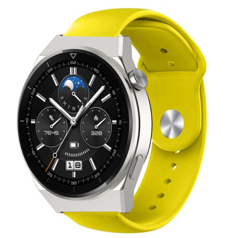 Strap-it® Strap-it Huawei Watch GT 3 Pro 46mm sport band (geel)
