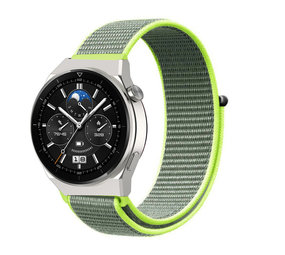 Strap-it® Huawei Watch GT 3 Pro 46mm nylon band (fluoriserend)