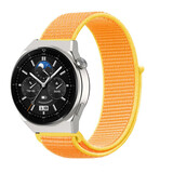 Strap-it® Huawei Watch GT 3 Pro 46mm nylon band (lichtgeel)