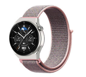 Strap-it® Huawei Watch GT 3 Pro 46mm nylon band (pink sand)