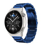 Strap-it® Huawei Watch GT 3 Pro 46mm stalen band (blauw)