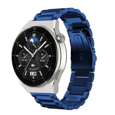 Strap-it® Strap-it Huawei Watch GT 3 Pro 46mm stalen band (blauw) Strap-it® Strap-it Huawei Watch GT 3 Pro 46mm stalen band (blauw)