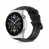 Strap-it® Strap-it Huawei Watch GT 3 Pro 46mm siliconen / leren bandje (zwart) Strap-it® Strap-it Huawei Watch GT 3 Pro 46mm siliconen / leren bandje (zwart)