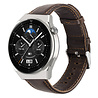 Strap-it® Strap-it Huawei Watch GT 3 Pro 46mm leren band (donkerbruin) Strap-it® Strap-it Huawei Watch GT 3 Pro 46mm leren band (donkerbruin)