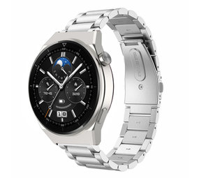 Strap-it® Huawei Watch GT 3 Pro 46mm stalen band (zilver)
