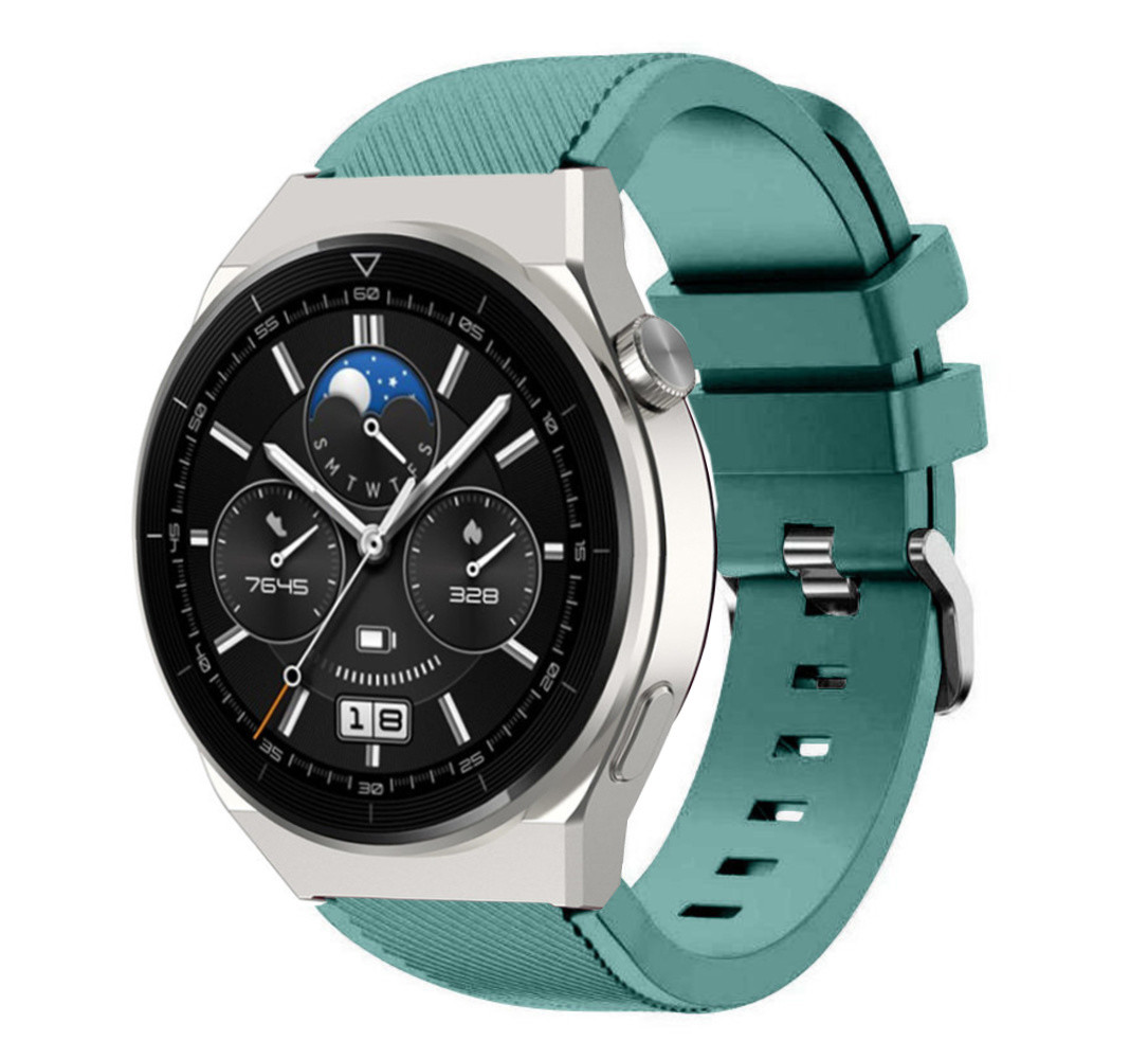Strap-it® Strap-it Huawei Watch GT 3 Pro 46mm siliconen bandje (dennengroen) Strap-it® Strap-it Huawei Watch GT 3 Pro 46mm siliconen bandje (dennengroen)