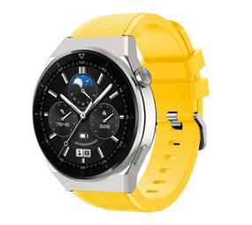 Strap-it® Huawei Watch GT 3 Pro 46mm siliconen bandje (geel)