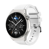 Strap-it® Huawei Watch GT 3 Pro 46mm siliconen bandje (wit)