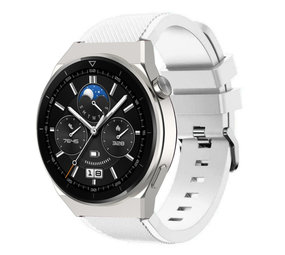 Strap-it® Huawei Watch GT 3 Pro 46mm siliconen bandje (wit)