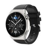 Strap-it® Huawei Watch GT 3 Pro 46mm siliconen bandje (zwart)