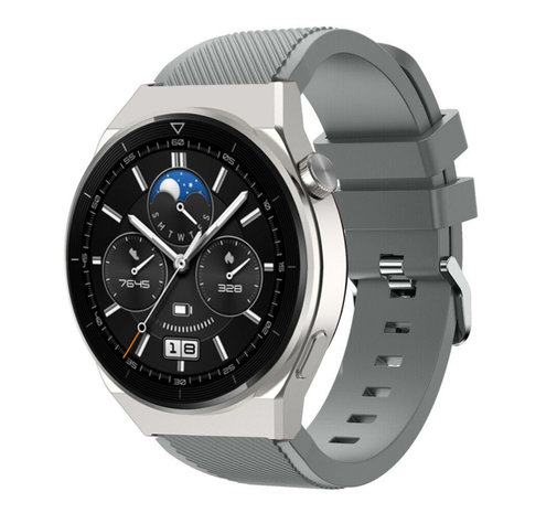 Strap-it® Strap-it Huawei Watch GT 3 Pro 46mm siliconen bandje (grijs)