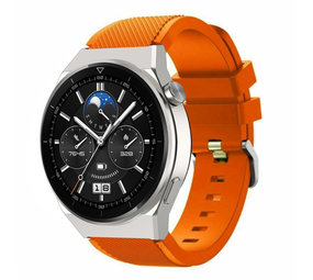 Strap-it® Huawei Watch GT 3 Pro 46mm siliconen bandje (oranje)