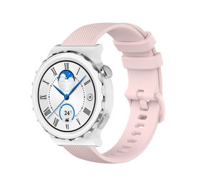 Strap-it® Huawei Watch GT 3 Pro 43mm luxe siliconen bandje (roze)