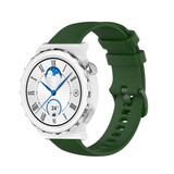 Strap-it® Huawei Watch GT 3 Pro 43mm luxe siliconen bandje (legergroen)