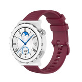 Strap-it® Huawei Watch GT 3 Pro 43mm luxe siliconen bandje (donkerrood)