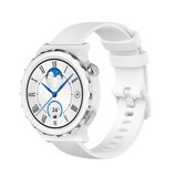 Strap-it® Huawei Watch GT 3 Pro 43mm luxe siliconen bandje (wit)