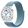 Strap-it® Strap-it Huawei Watch GT 3 Pro 43mm nylon band (blauw) Strap-it® Strap-it Huawei Watch GT 3 Pro 43mm nylon band (blauw)