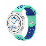 Strap-it® Huawei Watch GT 3 Pro 43mm sport band (aqua/blauw) Strap-it® Huawei Watch GT 3 Pro 43mm sport band (aqua/blauw)