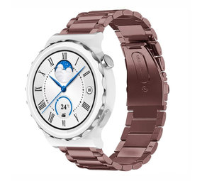 Strap-it® Huawei Watch GT 3 Pro 43mm stalen band (brons-goud) Strap-it® Huawei Watch GT 3 Pro 43mm stalen band (brons-goud)