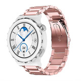 Strap-it® Huawei Watch GT 3 Pro 43mm stalen band (roze) Strap-it® Huawei Watch GT 3 Pro 43mm stalen band (roze)