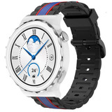 Strap-it® Huawei Watch GT 3 Pro 43mm Special Edition band (zwart/blauw) Strap-it® Huawei Watch GT 3 Pro 43mm Special Edition band (zwart/blauw)