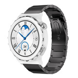 Strap-it® Huawei Watch GT 3 Pro 43mm metalen bandje (zwart) Strap-it® Huawei Watch GT 3 Pro 43mm metalen bandje (zwart)