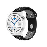 Strap-it® Huawei Watch GT 3 Pro 43mm sport band (zwart/grijs) Strap-it® Huawei Watch GT 3 Pro 43mm sport band (zwart/grijs)