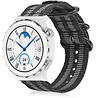 Strap-it® Strap-it Huawei Watch GT 3 Pro 43mm nylon gesp band (zwart/grijs) Strap-it® Strap-it Huawei Watch GT 3 Pro 43mm nylon gesp band (zwart/grijs)