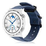 Strap-it® Huawei Watch GT 3 Pro 43mm nylon gesp band (blauw)