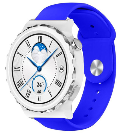 Strap-it® Strap-it Huawei Watch GT 3 Pro 43mm sport band (blauw) Strap-it® Strap-it Huawei Watch GT 3 Pro 43mm sport band (blauw)