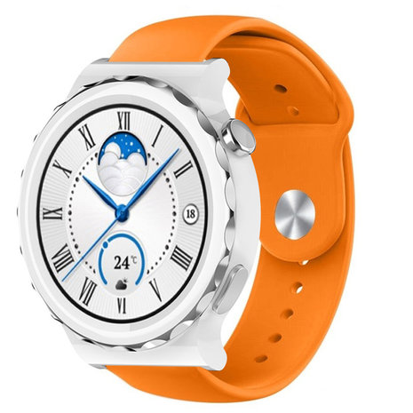 Strap-it® Strap-it Huawei Watch GT 3 Pro 43mm sport band (oranje) Strap-it® Strap-it Huawei Watch GT 3 Pro 43mm sport band (oranje)